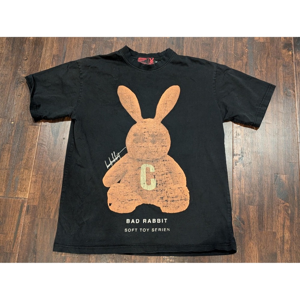 Bad Rabbit Shirt Mens Small Black Soft Toy Series Graphic Bunny‎ Tee Streetwear